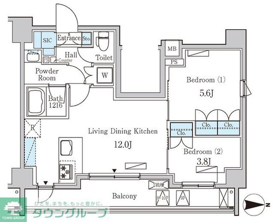 オープンブルーム東日本橋の物件間取画像